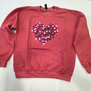 sudadera con diseño personalizado,marca Gildan, (talla M) color pink